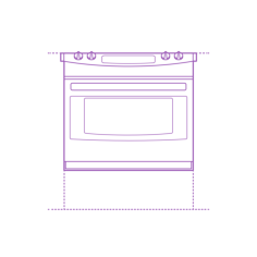 Fixtures Ranges Stoves Ge Drop In Electric Range Svg Line Art, Free Vectors File